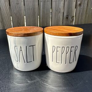 Rae Dunn Salt and Pepper Marble Cellars